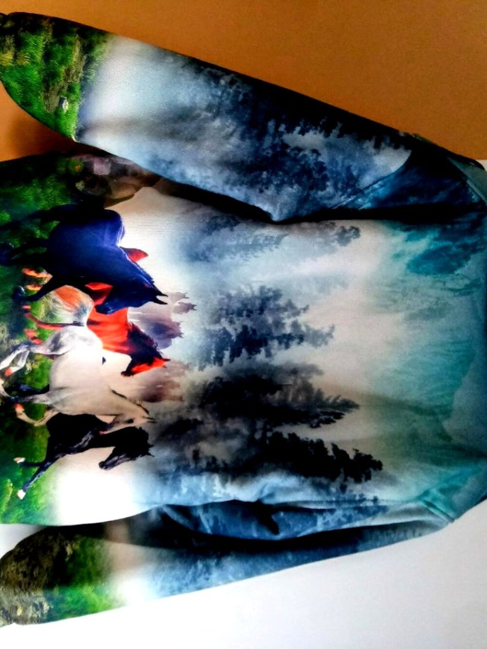 NWT Ameri Mode Wild Running Horses~ Coat Fleece Lined!! sz S/M ~ Saddle